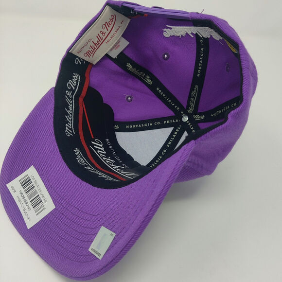 Mitchell & Ness Los Angeles Lakers Classic Cap Flower Butterfly Snapback NWT Hat - Picture 3 of 6